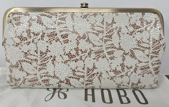 HOBO Handbags - Hobo International Lauren Botanical Beauty Leather Double Frame Kisslock Clutch